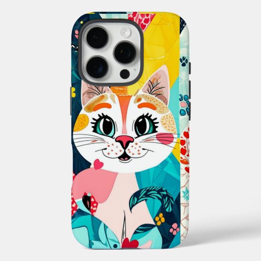 Roze Schattigee Cat Esthetische Telefoonhoes Case-Mate iPhone Case (Achterkant)