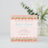 Roze Schattigee cupcakes Kaart (Staand voorkant)