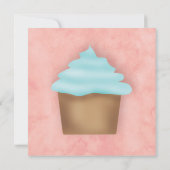 Roze Schattigee cupcakes Kaart (Achterkant)