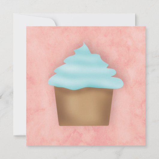 Roze Schattigee cupcakes Kaart (Achterkant)