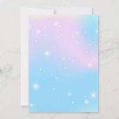 Roze Schattigee Eenhoorn dinosaurussen regenboog V Kaart (Achterkant)