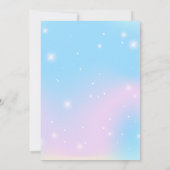 Roze Schattigee Eenhoorn dinosaurussen regenboog V Kaart (Achterkant)