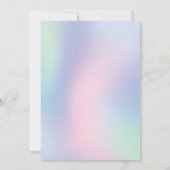 Roze Schattigee Eenhoorn dinosaurussen regenboog V Kaart (Achterkant)