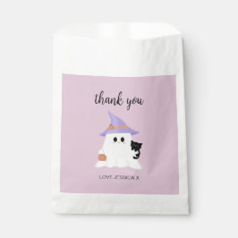 Roze Schattigee Geest Halloween Verjaardag Dank u Bedankzakje