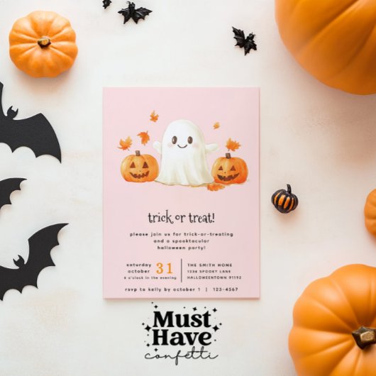 Roze Schattigee geest Spooktaculaire truc of behan Kaart