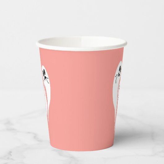 Roze Schattigee Geesten Papieren Bekers (Links)