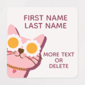 Roze Schattigee gepersonaliseerde meisje kleding l Labels (Design 2)