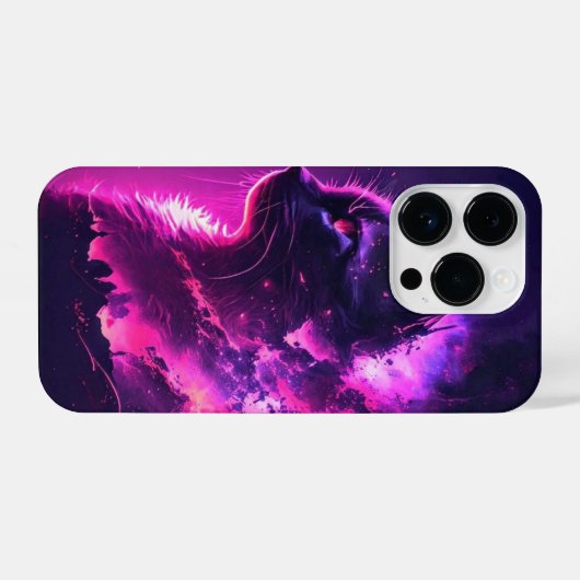 Roze Schattigee kat iPhone Hoesje (Achterkant horizontaal)