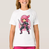 Roze Schattigee kat T-shirt (Voorkant)