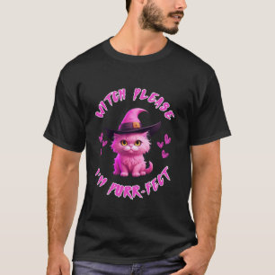 Roze Schattigee Kattenheks Alsjeblieft Ik ben Gesp T-shirt