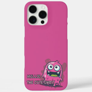 Roze Schattigee Kawaii Ghost iPhone 16 Pro Max Hoesje