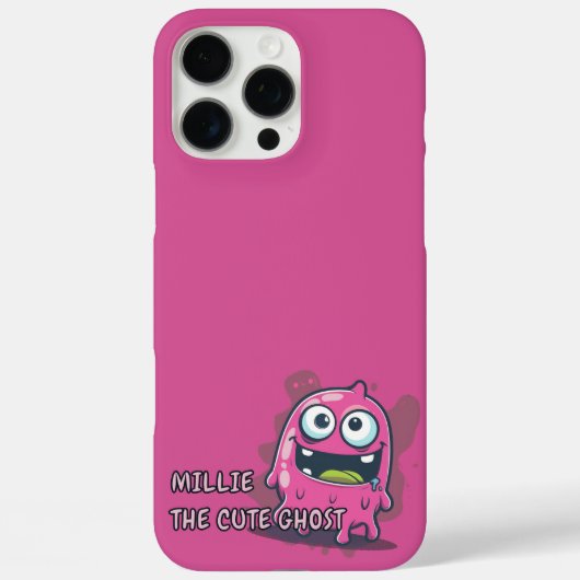 Roze Schattigee Kawaii Ghost Case-Mate iPhone Case (Achterkant)