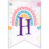 Roze Schattigee Magische Eenhoorn Dinosaurussen Ve Vlaggetjes (Tweede vlag)