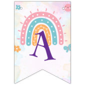 Roze Schattigee Magische Eenhoorn Dinosaurussen Ve Vlaggetjes (Derde vlag)