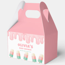 Roze Schattigee Melt Ice Cream Pop Girl Baby showe Bedankdoosjes