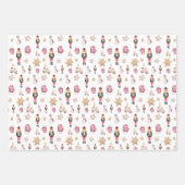 Roze Schattigee Notenkraker Sugar Land Waterverf Inpakpapier Vel (Voorkant)