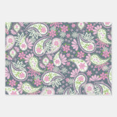 Roze Schattigee Paisley Print Modern Pattern Inpakpapier Vel (Voorkant)
