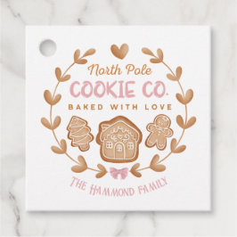 Roze Schattigee peperkoek Kerstkoekjes uitwisselin Bedankjes Labels