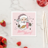 Roze Schattigee Santa, Boujee Santa w / Stanley Be Servet (Insitu)