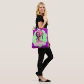 Roze Schattigee Spooky Grim Reaper Custom Tote Bag (Op model)