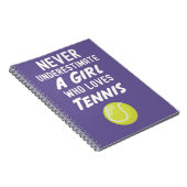 Roze Schattigee Tennis Cadeaus voor Kids Girls Spe Notitieboek (Rechterzijde)