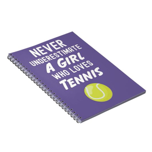 Roze Schattigee Tennis Cadeaus voor Kids Girls Spe Notitieboek (Rechterzijde)