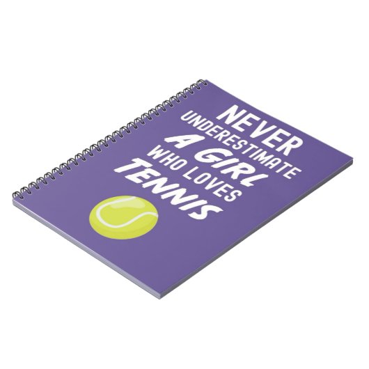 Roze Schattigee Tennis Cadeaus voor Kids Girls Spe Notitieboek (Linkerzijde)