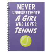 Roze Schattigee Tennis Cadeaus voor Kids Girls Spe Notitieboek (Voorkant)