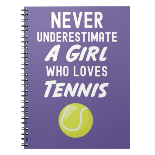 Roze Schattigee Tennis Cadeaus voor Kids Girls Spe Notitieboek (Voorkant)