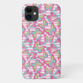 Roze Schattigee vlinder Case-Mate iPhone Case (Achterkant)