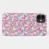Roze Schattigee vlinder Case-Mate iPhone Case (Achterkant (horizontaal))