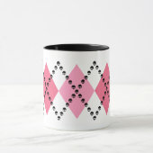 Roze schedel Argyle Mok (Midden)