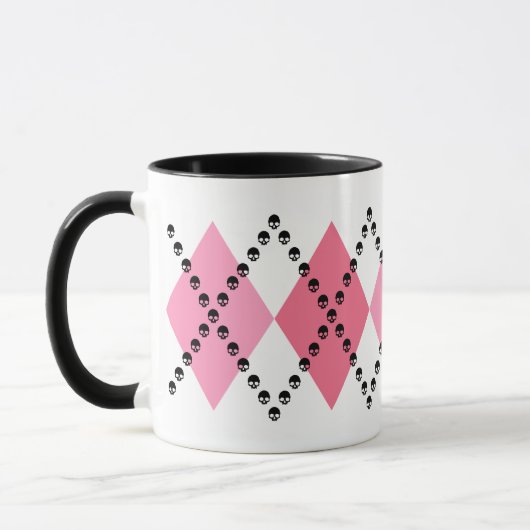 Roze schedel Argyle Mok (Links)