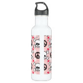 Roze schedel BPA vrij Waterfles (Achterkant)