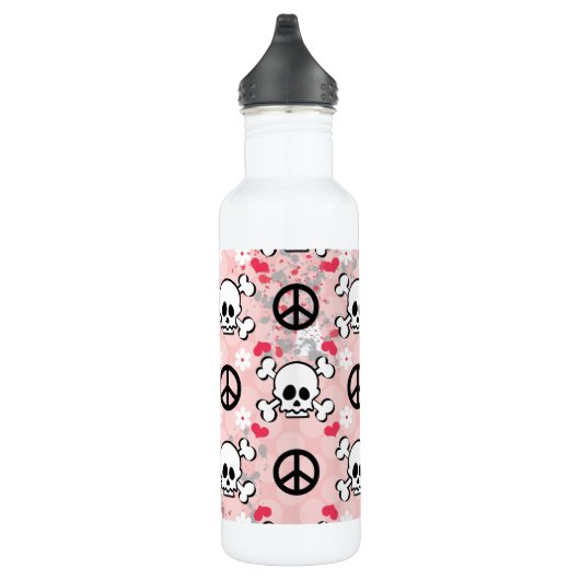 Roze schedel BPA vrij Waterfles (Rechts)