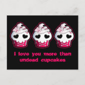 Roze schedel Cupcake Briefkaart (Voorkant)