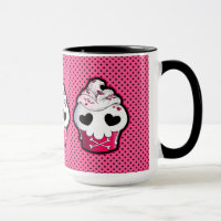 Roze schedel Cupcake