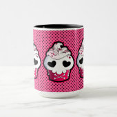 Roze schedel Cupcake Mok (Midden)