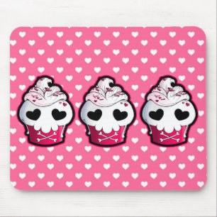 Roze schedel Cupcake Muismat