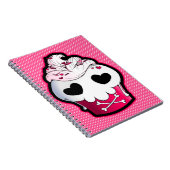 Roze schedel Cupcake Notitieboek (Rechterzijde)