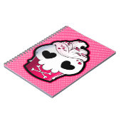 Roze schedel Cupcake Notitieboek (Linkerzijde)