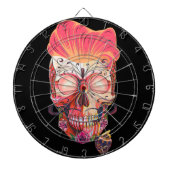 roze schedel dartbord (Voorkant)