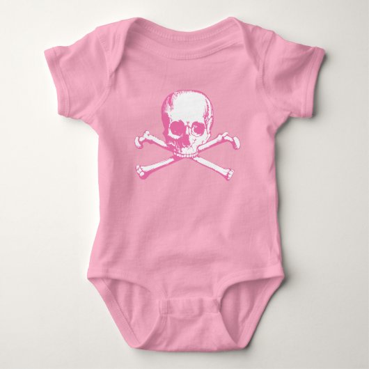 Roze schedel en kruisgraten romper (Voorkant)