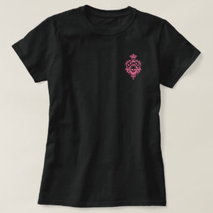 Roze schedel en uitsteeksels voor T-shirt