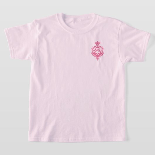 Roze schedel en uitsteeksels voor T-shirt (Laagn)