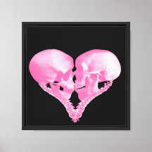 Roze Schedel Kus Hart Romantische Gotische Kunst