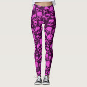 Roze schedel leggings (Voorkant)