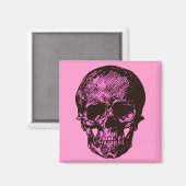 Roze schedel magneet (Voorkant / Achterkant)