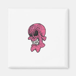 Roze schedel Magnet