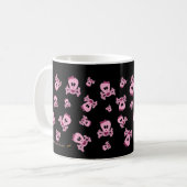 Roze schedel met de Mok Bow en Crossbones (Voorkant links)